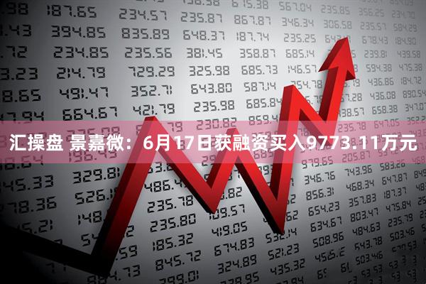 汇操盘 景嘉微：6月17日获融资买入9773.11万元