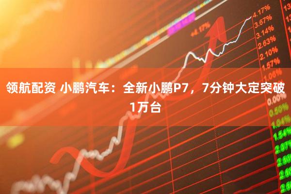 领航配资 小鹏汽车：全新小鹏P7，7分钟大定突破1万台