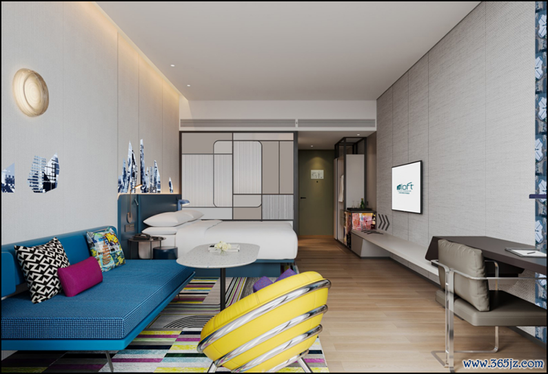 融合航空灵感的客房设计(效果图)