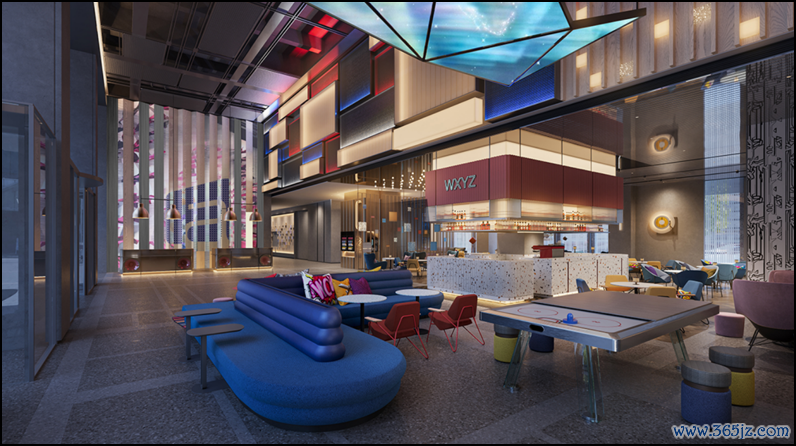 开放交流的W XYZ吧(效果图)